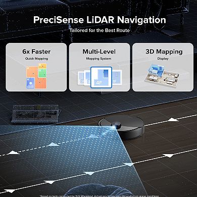 Roborock Q10 PF Plus All-Surface Robotic Vacuum & Mop with Smart Navigation, Auto Empty Dock And Auto Lifting Mop In Black