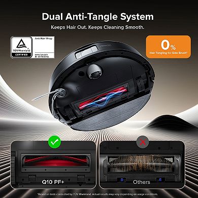 Roborock Q10 PF Plus All-Surface Robotic Vacuum & Mop with Smart Navigation, Auto Empty Dock And Auto Lifting Mop In Black