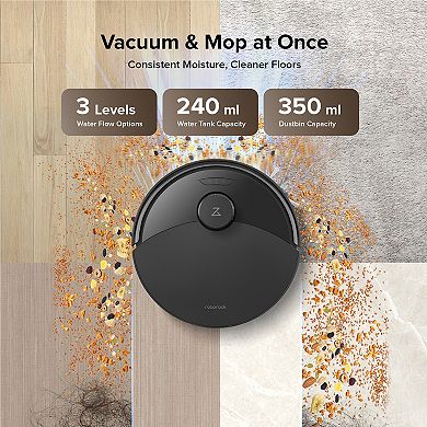 Roborock Q10 PF Plus All-Surface Robotic Vacuum & Mop with Smart Navigation, Auto Empty Dock And Auto Lifting Mop In Black