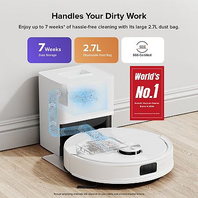 Roborock Q10 VF Plus Roborock Q10 VF+ All-Surface Robot Vacuum & Mop with Auto-Empty Dock, Smart Navigation, and Dual Anti-Tangle Design In White