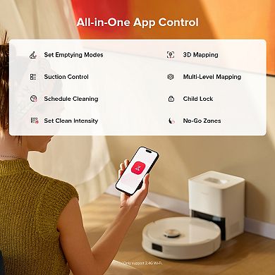 Roborock Q10 VF Plus Roborock Q10 VF+ All-Surface Robot Vacuum & Mop with Auto-Empty Dock, Smart Navigation, and Dual Anti-Tangle Design In White