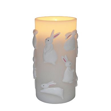 Celebrate Together™ Easter Tall Embossed Bunny LED Pillar Candle