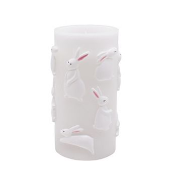 Celebrate Together™ Easter Tall Embossed Bunny LED Pillar Candle