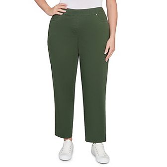Plus Size Alfred Dunner Allure Front Pocket Medium Length Pants