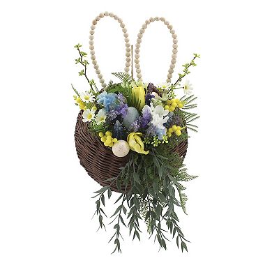 Celebrate Together™ Easter Bunny Ear Floral Artificial Hanging Basket
