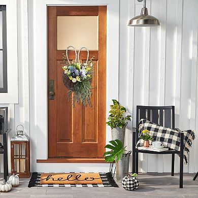 Celebrate Together™ Easter Bunny Ear Floral Artificial Hanging Basket