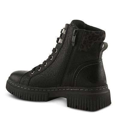 Patrizia Bantu Women's Ankle Lace-Up Booties with Lug Sole