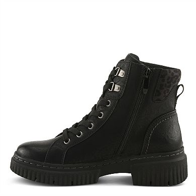 Patrizia Bantu Women's Ankle Lace-Up Booties with Lug Sole