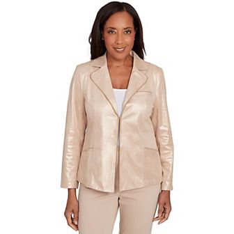 Women's Alfred Dunner Faux Suede Shimmer Jacket