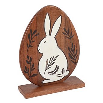 Celebrate Together™ Easter Carved Wood Egg Bunny Table Decor