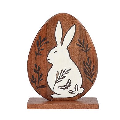 Celebrate Together™ Easter Carved Wood Egg Bunny Table Decor