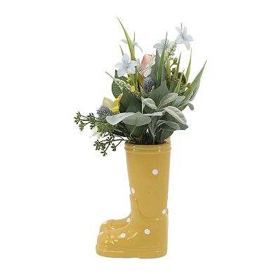 Celebrate Together™ Ceramic Rainboots Vase with Flowers