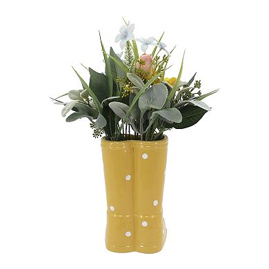 Celebrate Together™ Ceramic Rainboots Vase with Flowers
