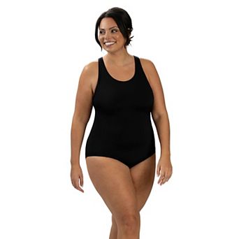 Women's Little Dolfin Aquashape Scoop Neck Conservative One-Piece Swimsuit
