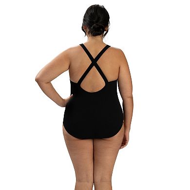Women's Little Dolfin Aquashape Scoop Neck Conservative One-Piece Swimsuit