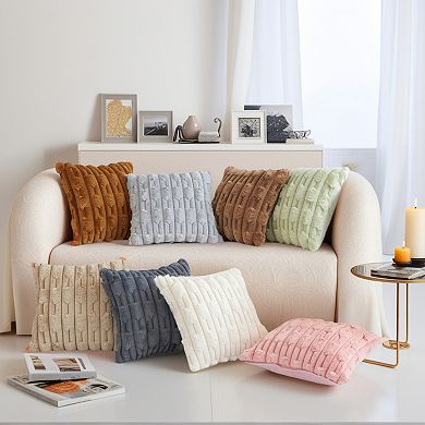 2Pcs Throw Pillow Covers Farmhouse Pillow Case Luxury Soft Plush Cushion Pillowcase for Home Decor