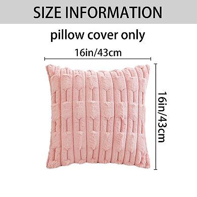 2Pcs Throw Pillow Covers Farmhouse Pillow Case Luxury Soft Plush Cushion Pillowcase for Home Decor