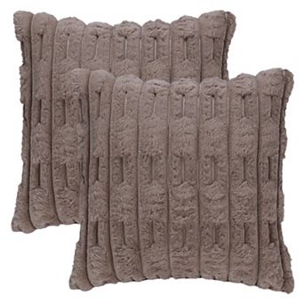 2 pc Throw Pillow Covers Farmhouse Pillow Case Luxury Soft Plush Cushion Pillowcase for Home Decor