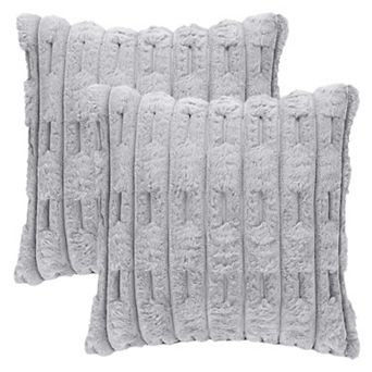 2 pc Throw Pillow Covers Farmhouse Pillow Case Luxury Soft Plush Cushion Pillowcase for Home Decor