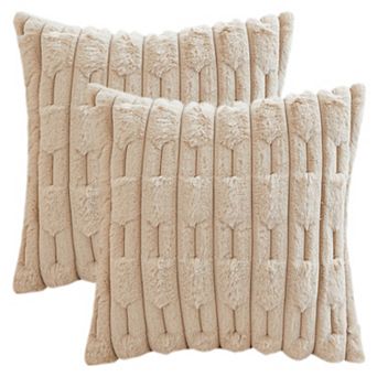 2 pc Throw Pillow Covers Farmhouse Pillow Case Luxury Soft Plush Cushion Pillowcase for Home Decor