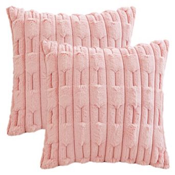 2 pc Throw Pillow Covers Farmhouse Pillow Case Luxury Soft Plush Cushion Pillowcase for Home Decor