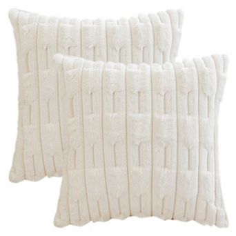 2 pc Throw Pillow Covers Farmhouse Pillow Case Luxury Soft Plush Cushion Pillowcase for Home Decor