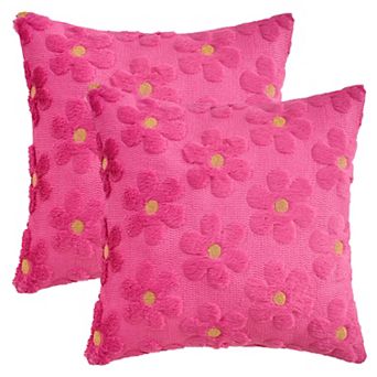 Throw Pillow Covers Set of 2 Flower Farmhouse Soft Throw Pillows for Sofa Holliday Home Decor