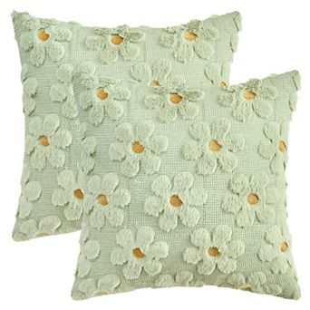 Throw Pillow Covers Set of 2 Flower Farmhouse Soft Throw Pillows for Sofa Holliday Home Decor