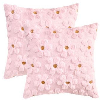 Throw Pillow Covers Set of 2 Flower Farmhouse Soft Throw Pillows for Sofa Holliday Home Decor