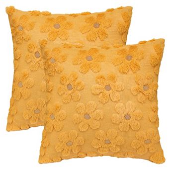 Throw Pillow Covers Set of 2 Flower Farmhouse Soft Throw Pillows for Sofa Holliday Home Decor