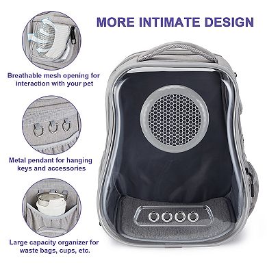 Cat Backpack Breathable Bubble Pet Carrier for Travel