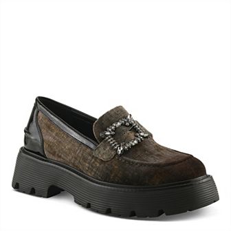 Patrizia Morhua Women's Slip-On Loafers With Buckle Detail