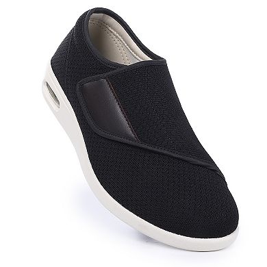 Men's Wide Width Elderly Diabetic Shoes Adjustable Closure Swollen Feet Walking Edema Sneakers