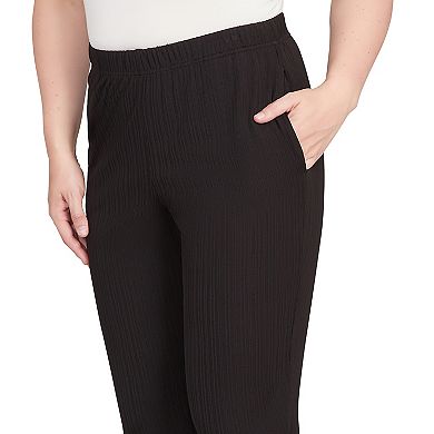 Women's Alfred Dunner Ribbed Knit Short Length Pants