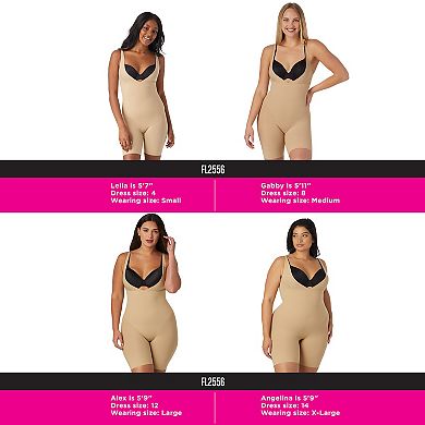 Maidenform Firm Control Shapewear Open Bust Body Shaper with Anti-Static Fabric 2556