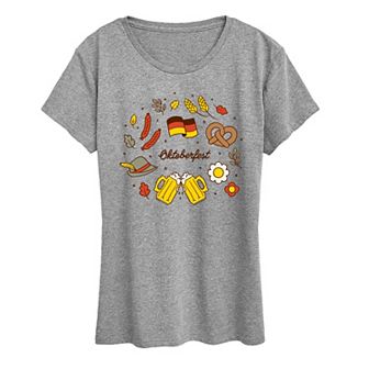 Women's Oktoberfest Fall Icons Graphic Tee