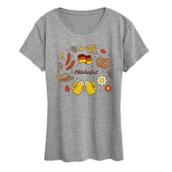 Women's Oktoberfest Fall Icons Graphic Tee