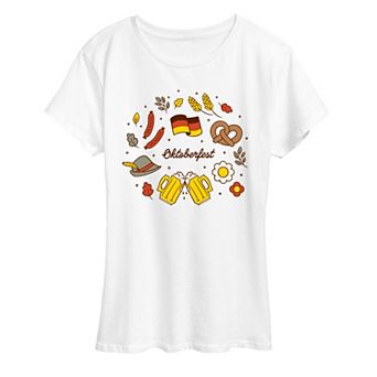 Women's Oktoberfest Fall Icons Graphic Tee