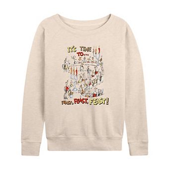 Women's Dr. Seuss The Grinch Time To Feast French Terry Long Sleeve Tee