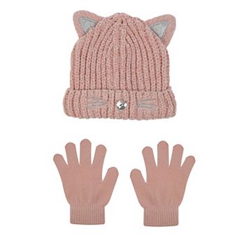 Girls' Elli by Capelli Kitty Beanie & Gloves 2 pc Set