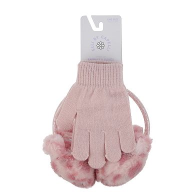 Girls Elli by Capelli 2-pc. Leopard Faux Fur Earmuff & Gloves Set