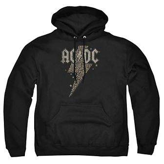 Big & Tall ACDC Leopard Bolt Graphic Pullover Hoodie