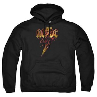 Big & Tall ACDC Fire Bolt Graphic Pullover Hoodie