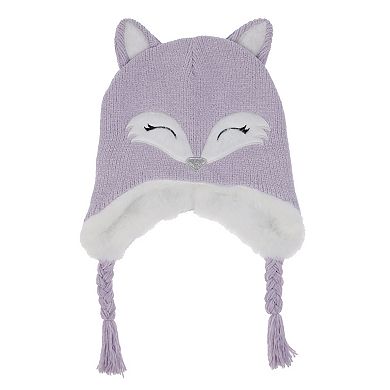 Girls 4-16 Elli by Capelli Fox Earflap Hat & Gloves Set