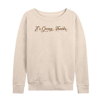 Women's It's Giving... Thanks French Terry Long Sleeve Tee