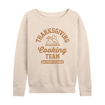 Women's Thanksgiving Cooking Team French Terry Long Sleeve Tee