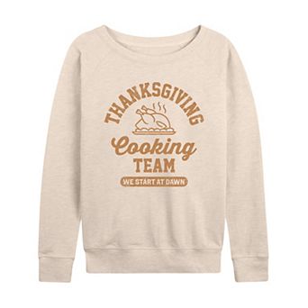 Women's Thanksgiving Cooking Team French Terry Long Sleeve Tee