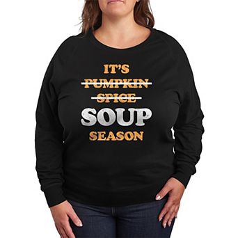 Plus Size It's Soup Season French Terry Long Sleeve Tee