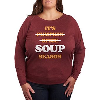 Plus Size It's Soup Season French Terry Long Sleeve Tee