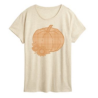 Women's Plaid Pumpkin Graphic Tee